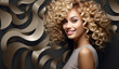 Female woman fashion beauty glamour hair woman makeup curly face skin hairstyle model