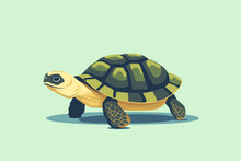 Vector Icon Of A  Turtle