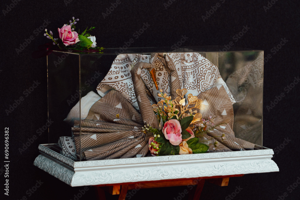 Wedding gift dowry box with Indonesian culture. The dowry given by the ...