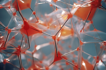 Poster - Abstract geometric depiction of crystal structures for articles in materials science.