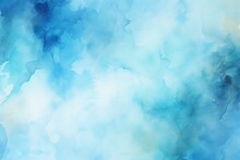 Light Sky Blue Abstract Watercolor Grunge Background
