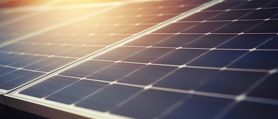 Wall Mural - closeup of solar panels - copyspace
