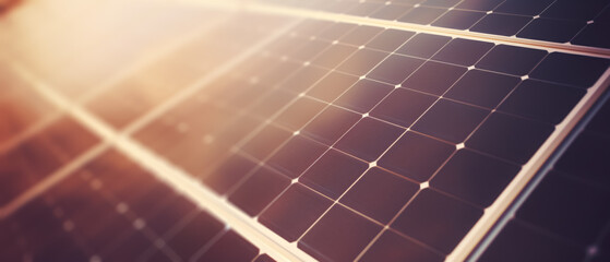 Wall Mural - closeup of solar panels - copyspace
