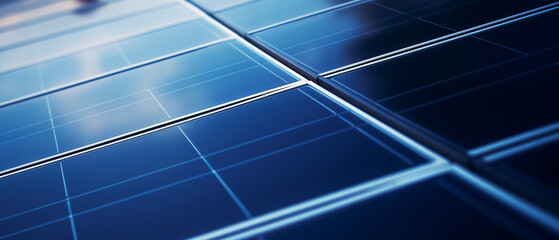 Wall Mural - closeup of solar panels - copyspace