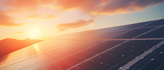 Wall Mural - closeup of solar panels - copyspace