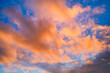 © biletskiyevgeniy - Sky with clouds during sunset. Clouds and blue sky. A high resolution photograph. Panoramic photo for design and background.