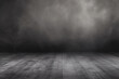 © ckybe - Atmospheric mist enhances the texture of a dark, industrial concrete floor.