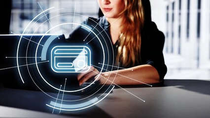 Poster - Online Electronic Bank Statement. Business Account