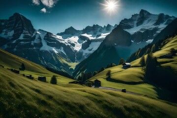 Canvas Print - *beautiful view of grindelwald alps in switzerland