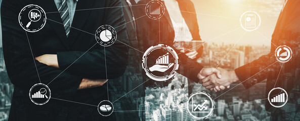 Data Analysis for Business and Finance Concept. Graphic interface showing future computer technology of profit analytic, online marketing research and information report for digital business strategy.