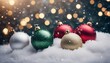 christmas tree decorations Merry Christmas  Baubles On Snow 