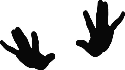 Poster - a pair hands silhouette vector