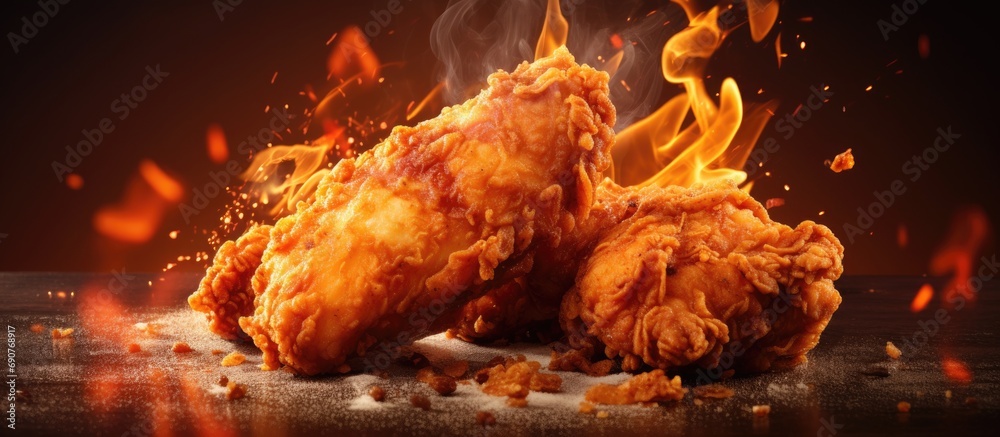southern Fried Chicken plus barbecue dip and hand chicken crunchy ...