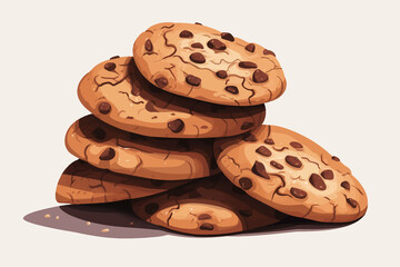 Wall Mural - Cookies isolated vector style on isolated background illustration