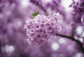 Fototapete - Flowers tree images tree plant images decorated flower isolated in white background lilac