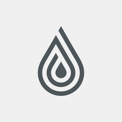 Wall Mural - Water drop droplet raindrop icon illustration cut