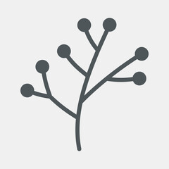 Fennel dill botany flower natural tree quality vector illustration cut