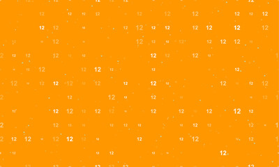 Poster - seamless background pattern of evenly spaced white twelve numbers of different sizes and opacity. ve