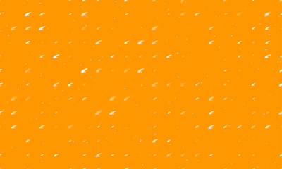Poster - Seamless background pattern of evenly spaced white angle grinder symbols of different sizes and opacity. Vector illustration on orange background with stars