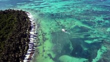 Bezludna Plaża Tropikalna- Nagranie Z Góry Na Dominikanie