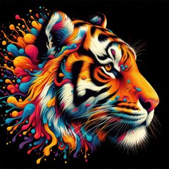  Ethereal Tiger Visage Ballet, GENERATIVE AI