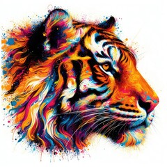  Ethereal Tiger Visage Ballet, GENERATIVE AI
