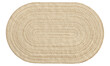 Natural braided oval jute rug. 3d render