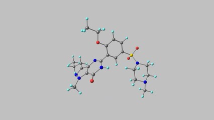 Poster - Sildenafil molecule rotating video Full HD