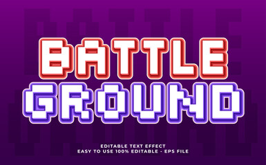 Poster - Battle ground 3d text effect, editable text for template headline