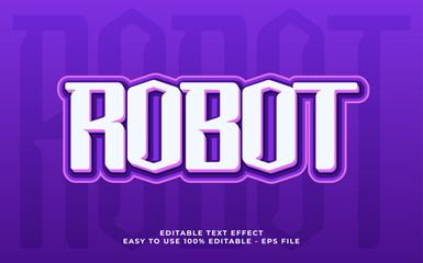 Poster - Robot 3d text effect, editable text for template headline