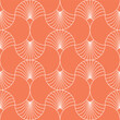 Seamless colorful art deco ogee textile pattern vector