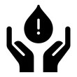 water crisis glyph icon