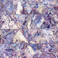  Abstract Marble mosaic tiles texture. Triangles mosaic tiles. Fractal digital Art Background. High Resolution. Can be used for background or wallpaper