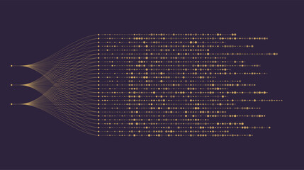 Poster - Big data visualization. Social network, financial analysis of complex databases. Data mining. Vector technology background. Information analytics concept.