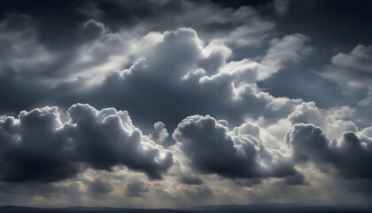 Wall Mural - clouds on the dark sky as beautiful celestial landscape