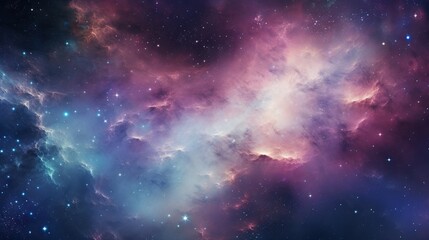 Wall Mural - beautiful of space galaxy cloud nebula with shiny stars. suitable for science concept background. ge