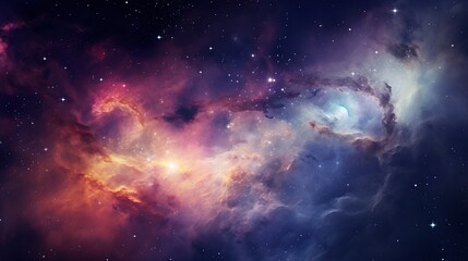 Wall Mural - beautiful of space galaxy cloud nebula with shiny stars. suitable for science concept background. ge