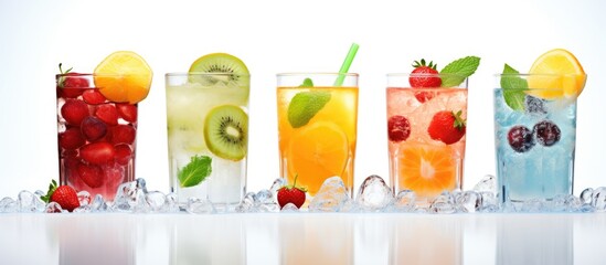 Canvas Print - Tasty chilled fruit drink.