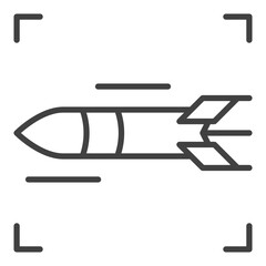 Poster - Rocket Weapon vector Missile concept outline icon