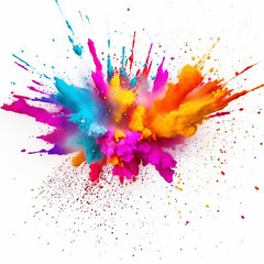 Poster - paint powder abstract explosion colors holi motion explode spray dust smoke textured fantasy splatter ba