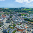 Die Dreiflüssestadt Passau im Luftbild, Blick zur Innenstadt rund um den Ludwigsplatz