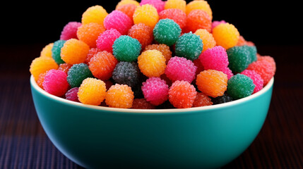 Sticker - jelly beans in a glass bowl