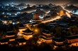 view of chinese temple generated by AI technology