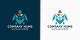 Fototapeta Pokój dzieciecy - travel and turtle logo design