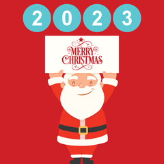 Wall Mural - merry christmas 2023 post for instagram, ready to post, fully editable, social media size