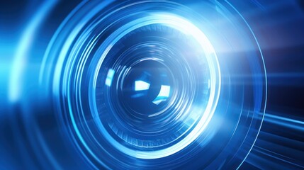 Poster - abstract technology background. telephoto lens abstract 
