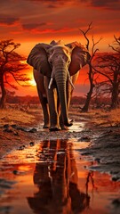 elephants and dusk .