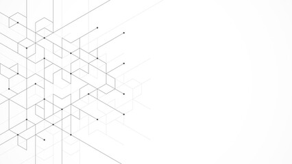 Illustration of hexagons pattern. Geometric abstract background with simple hexagonal elements. Creative idea for medical, technology or science design