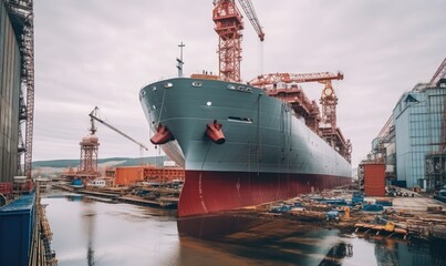 A Majestic Vessel Anchored in the Serene Port Waters