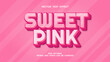 sweet pink editable 3d text effect